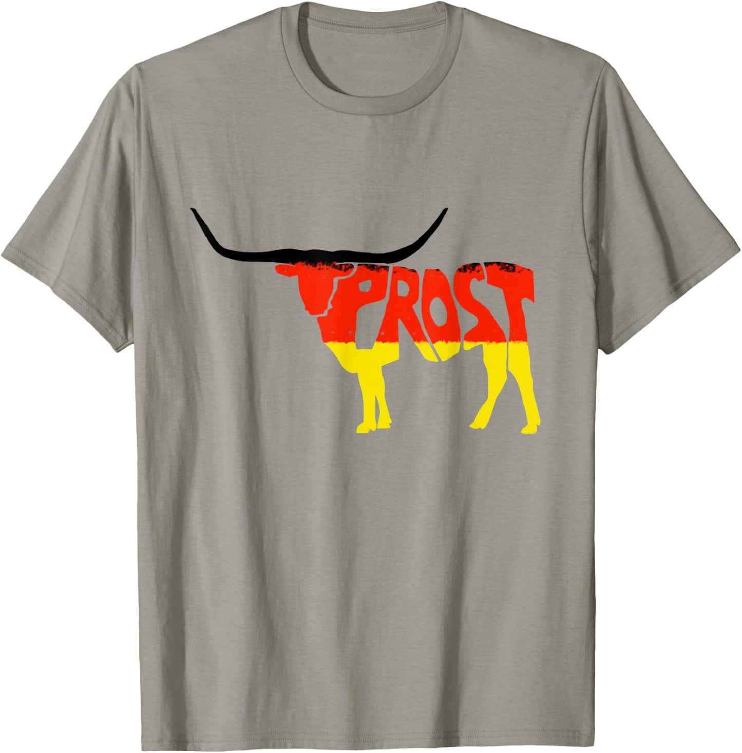 Oktoberfest Texas Longhorn Design Prost German Beer Festival T-Shirt - T-Shirt | Sand