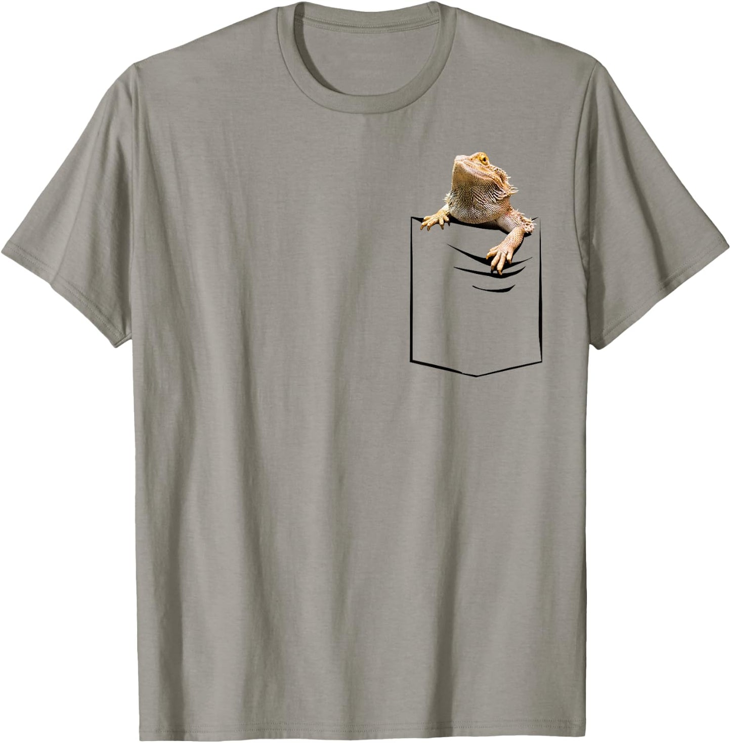 Funny Bearded Dragon In The Pocket Pogona Reptile Youth T-Shirt - T-Shirt | Sand