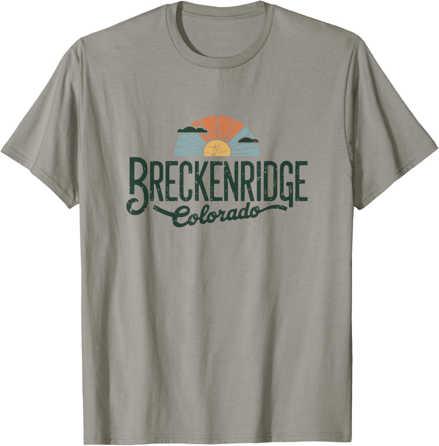 Breckenridge CO Retro Sunset Tourist Travel Gift T-Shirt - T-Shirt | Sand