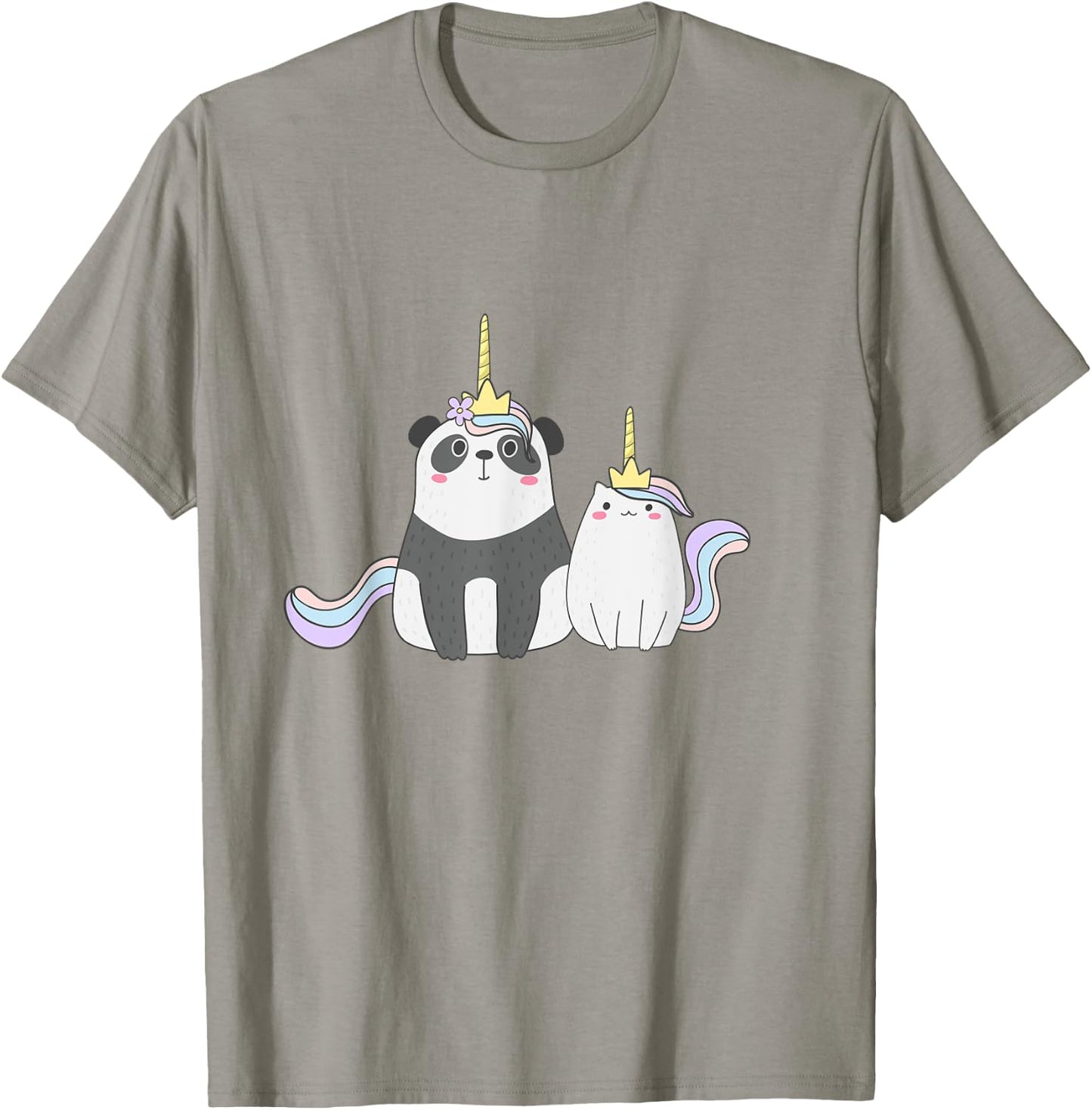 Cute Pandacorn and Caticorn Magical Creature T-Shirt - T-Shirt | Sand