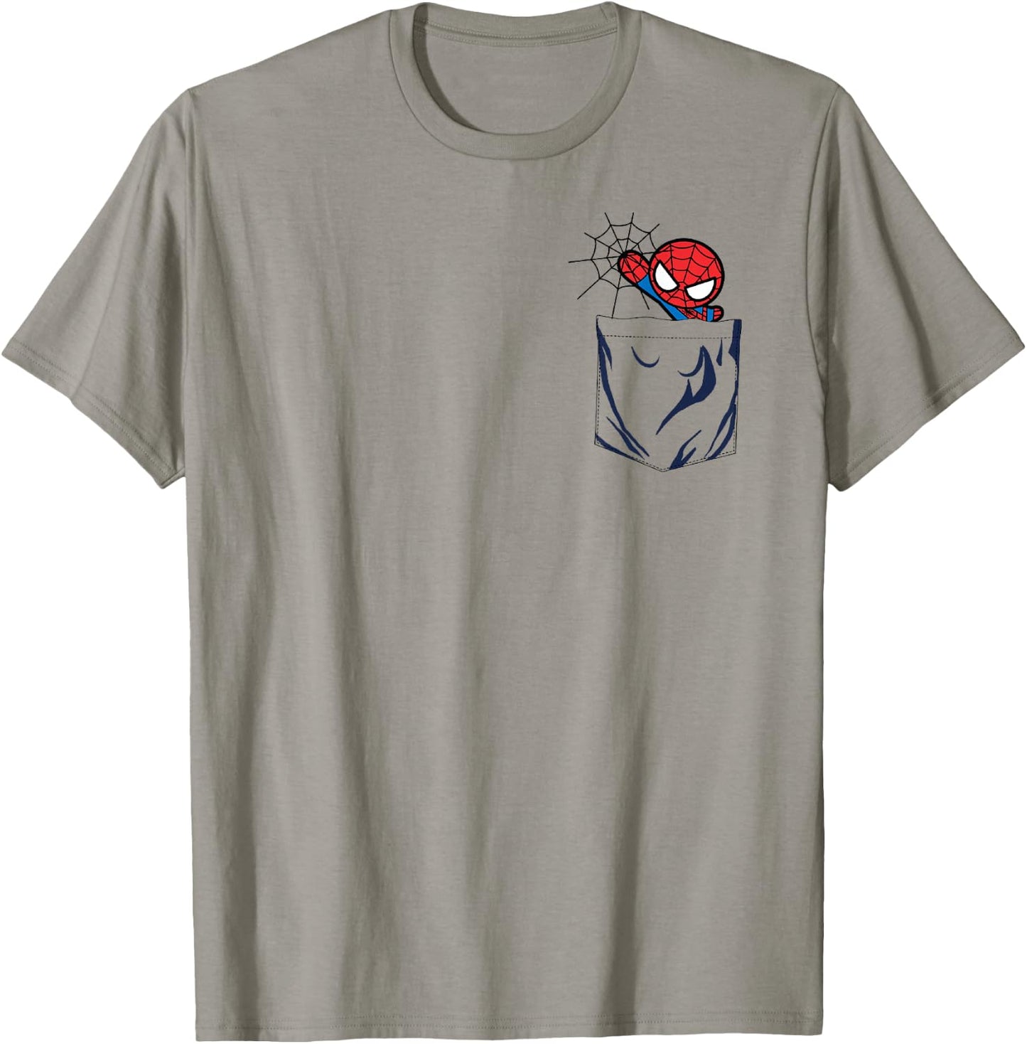 Marvel Spider-Man Left Chest Pocket Small T-Shirt - T-Shirt | Sand