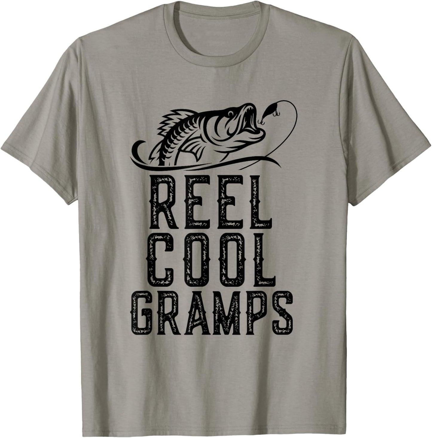 Reel Cool Gramps Fishing Fisherman Funny Retro T-Shirt - T-Shirt | Sand