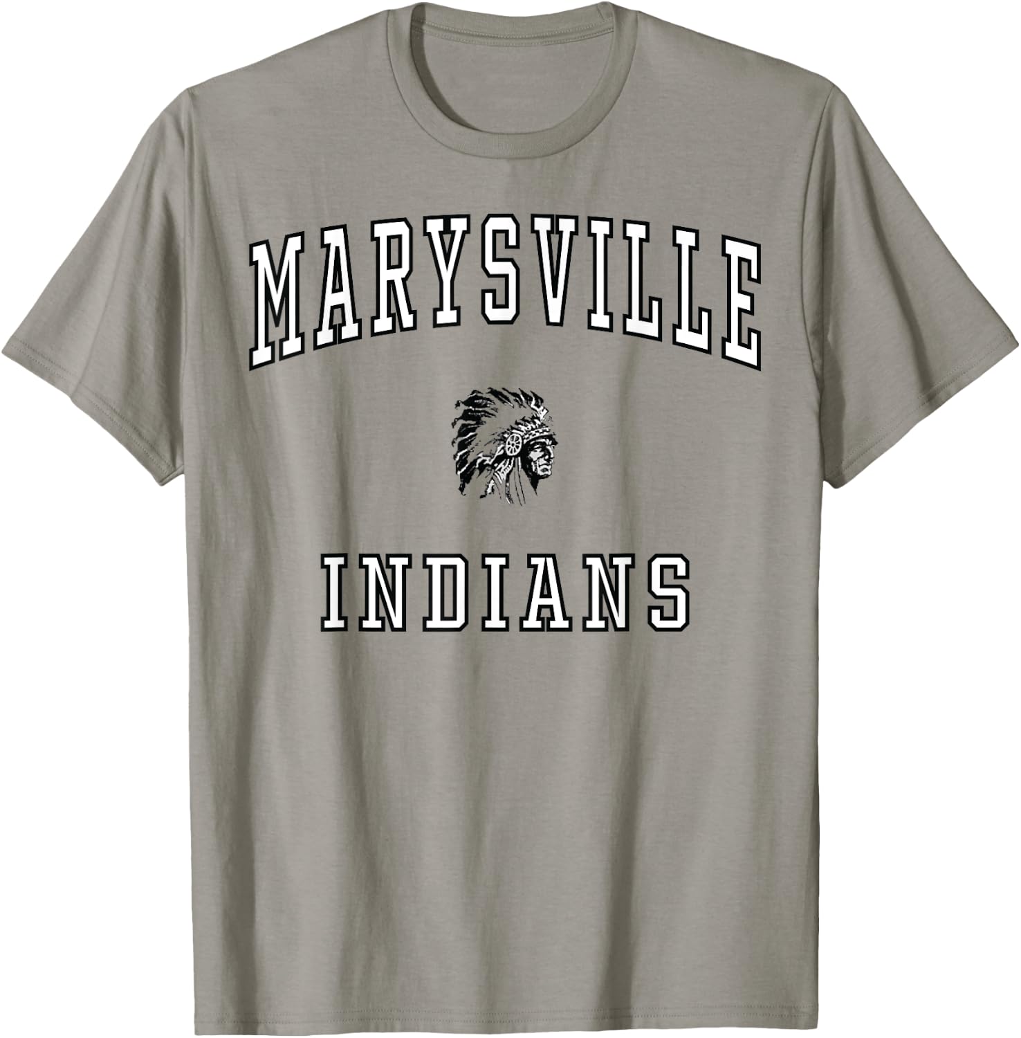 Marysville High School Indians C1 T-Shirt - T-Shirt | Sand