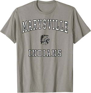 Marysville High School Indians C1 T-Shirt - T-Shirt | Sand