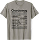 Chardonnay Wine Nutrition Facts Thanksgiving Matching T-Shirt - T-Shirt | Sand