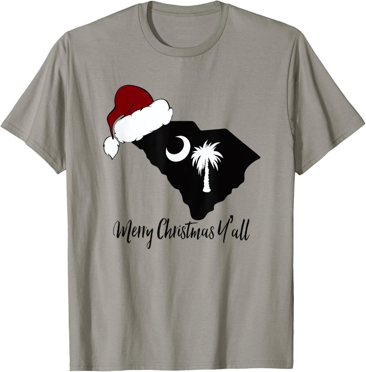 South Carolina SC Merry Christmas Yall T-Shirt - T-Shirt | Sand