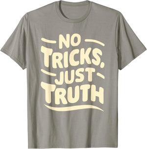 No Tricks, Just Truth Christian Statement Anti Halloween T-Shirt - T-Shirt | Sand