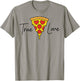 True Love Italian Food Pizza Slice T-Shirt - T-Shirt | Sand