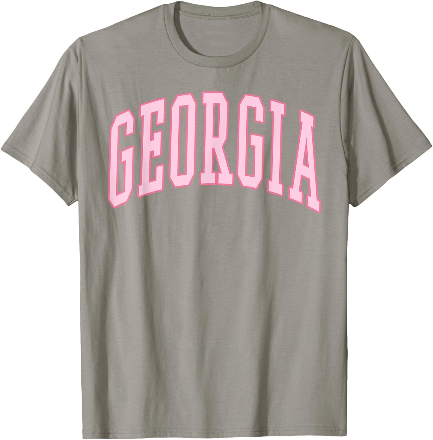 Georgia Vintage Preppy Varsity Pink Sports T-Shirt - T-Shirt | Sand