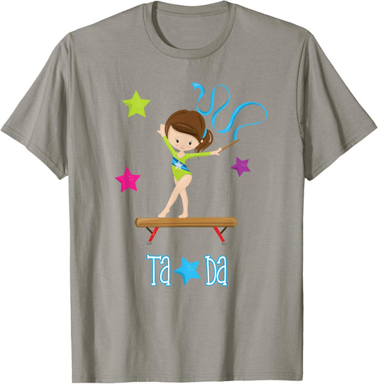Gymnastics T Shirt For Girls-Balance Beam T Shirt T-Shirt - T-Shirt | Sand