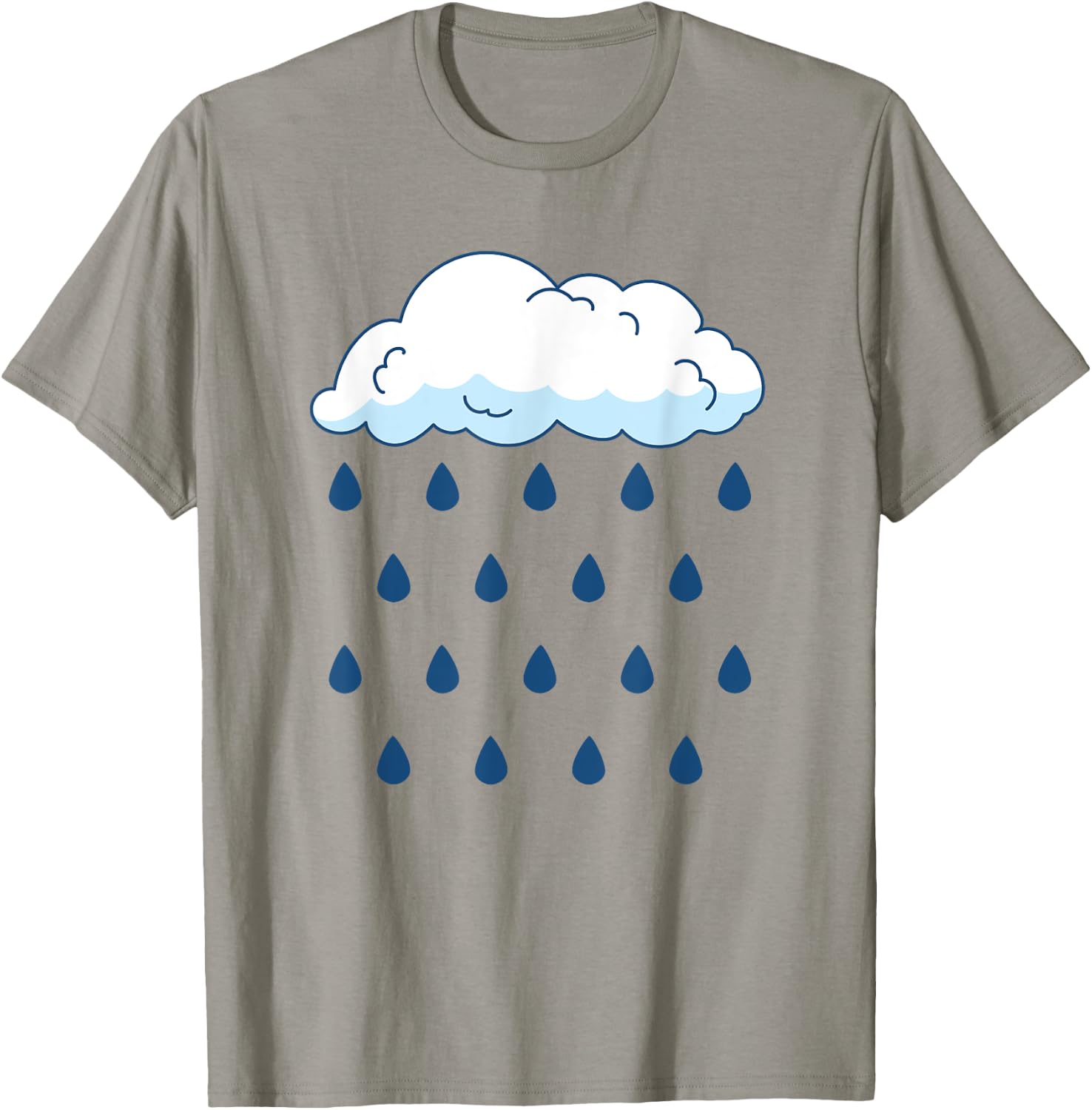 White Cloud Rain Drop Costume Christmas Halloween T-Shirt - T-Shirt | Sand