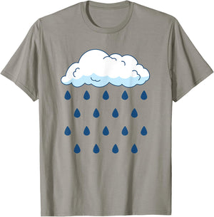 White Cloud Rain Drop Costume Christmas Halloween T-Shirt - T-Shirt | Sand