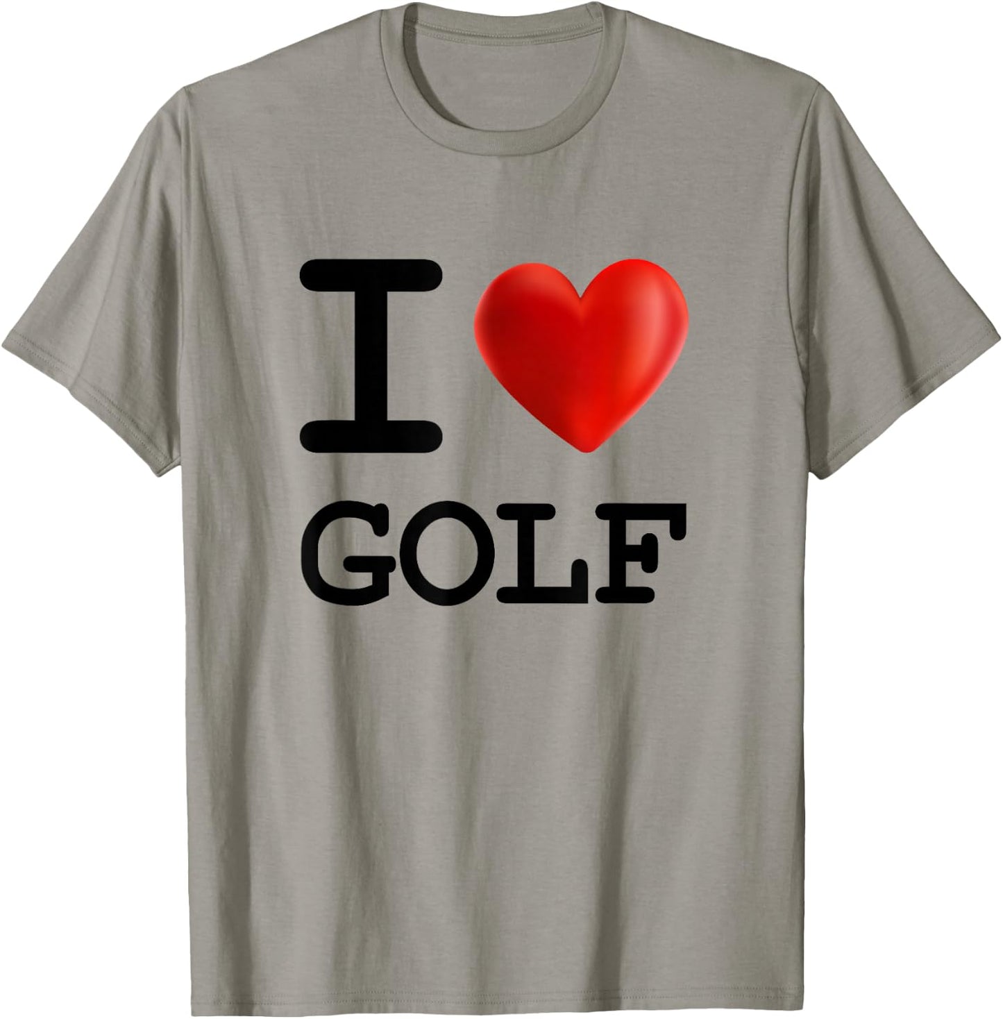 I Love GOLF Heart Sport T Shirt T-Shirt - T-Shirt | Sand