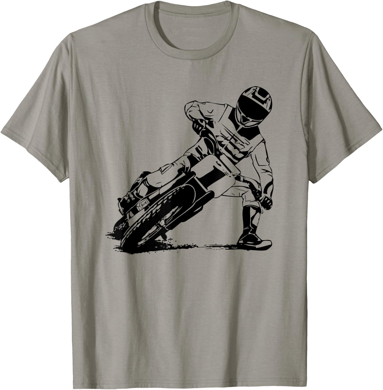 Flat Track Rider Motorcycle Speedway T-Shirt - T-Shirt | Sand