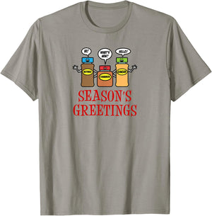 Season's Greetings Pun Nutmeg Cinnamon Funny Christmas T-Shirt - T-Shirt | Sand