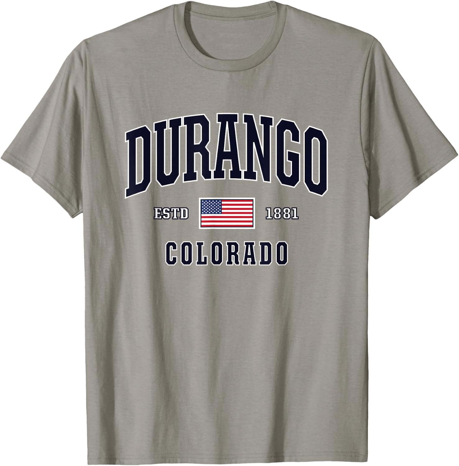 USA FLAG Stars & Stripes Durango Colorado T-Shirt - T-Shirt | Sand