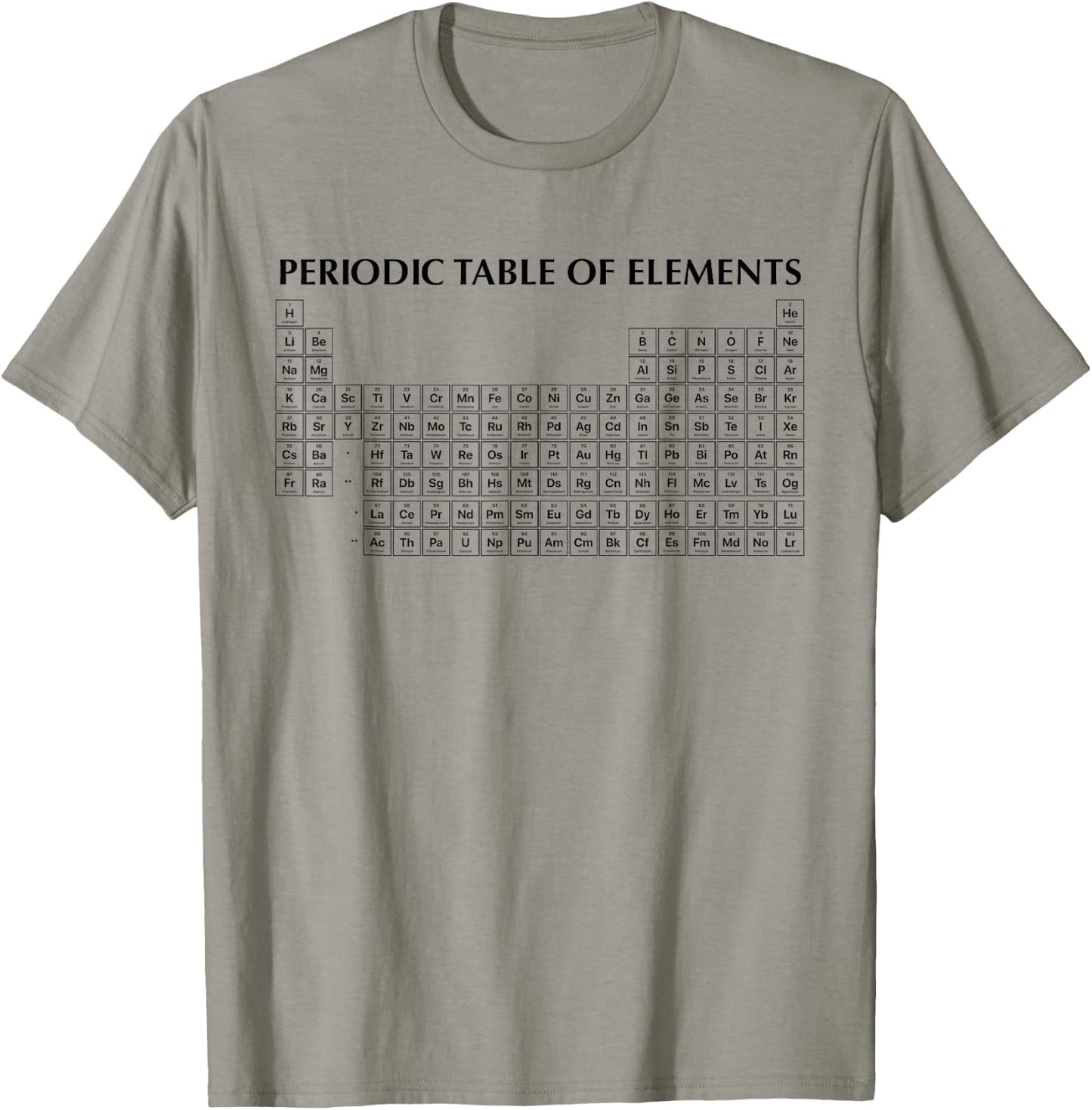 Periodic Table of Elements (UP-TO-DATE) Chemistry T-Shirt - T-Shirt | Sand