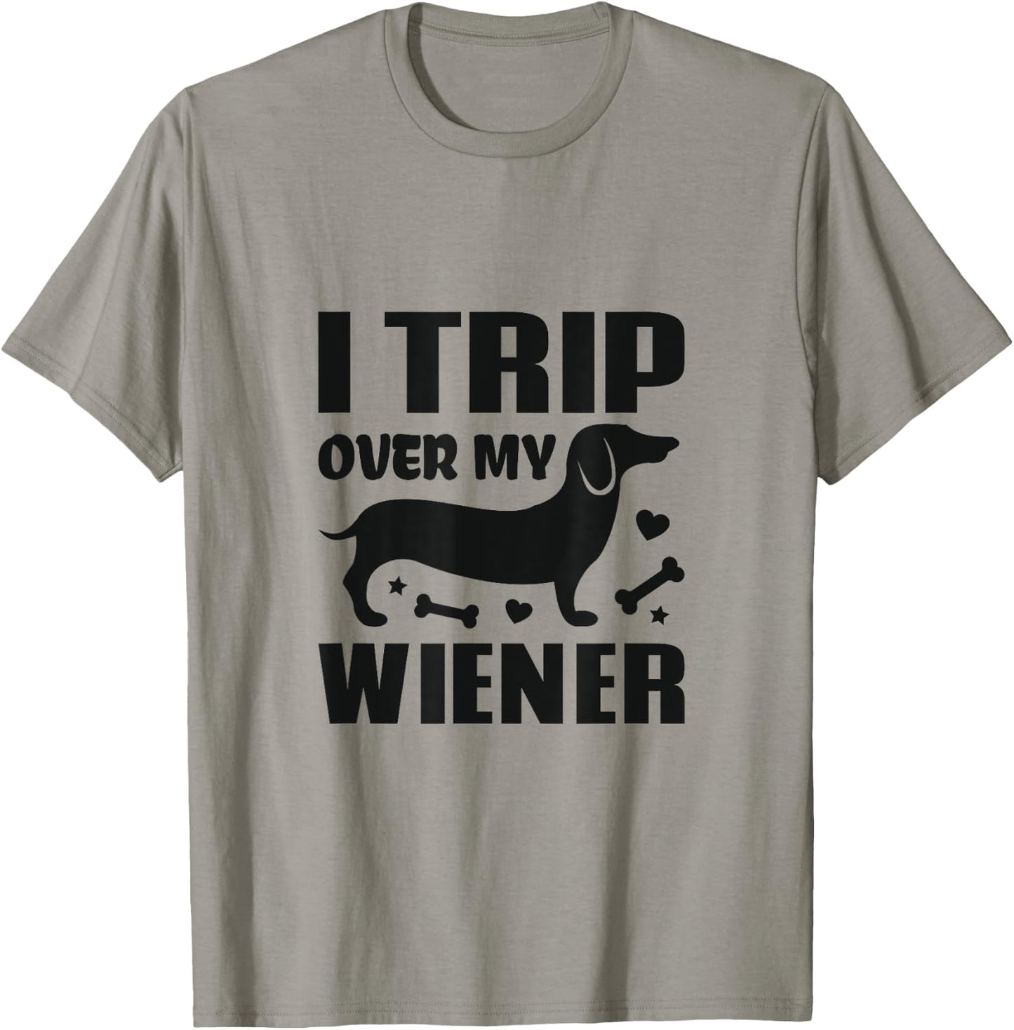 I Trip Over My Wiener Best Friend Dog Lover Dachshund Women Girls Kids T-Shirt - T-Shirt | Sand