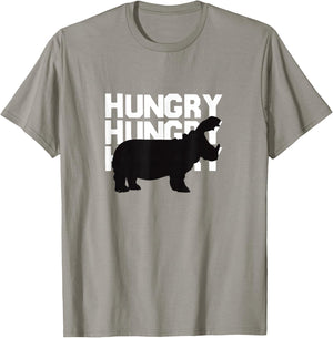 So Hungry Hippo T-shrits Funny Cute Hippopotamus Hipo T-Shirt - T-Shirt | Sand
