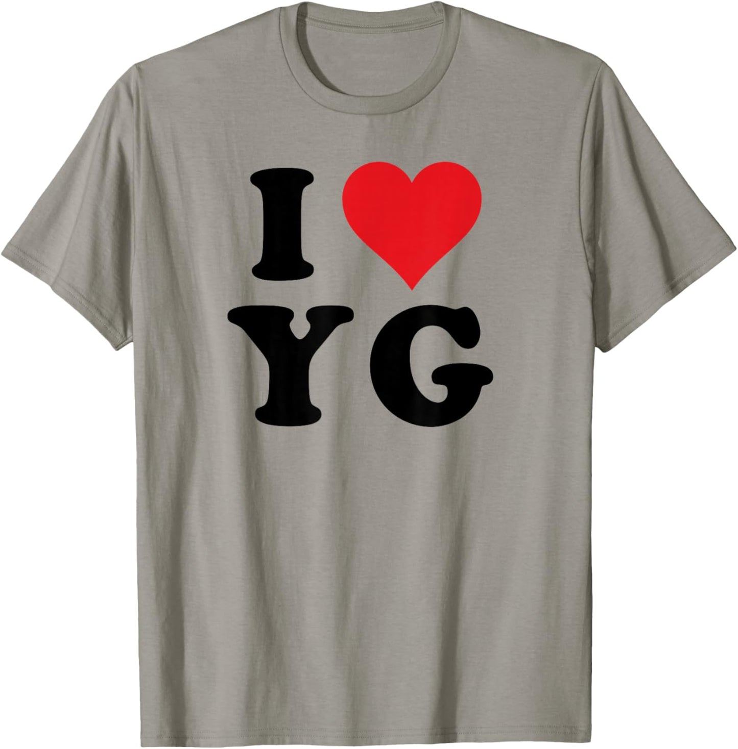 I Heart YG Initials I Love Y.G. First And Last Name Y G T-Shirt - T-Shirt | Sand