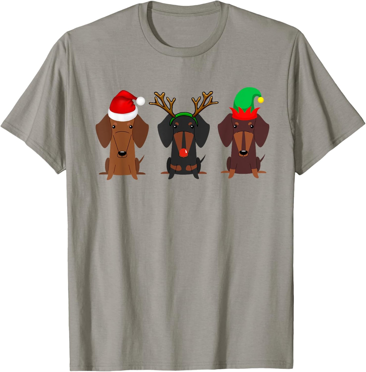 Dachshund Christmas Mom Women Weiner dog gift T-Shirt - T-Shirt | Sand