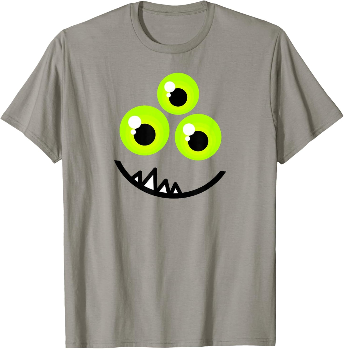 Cute One Eyed Monster Face Green Eyes Halloween Costume T-Shirt - T-Shirt | Sand
