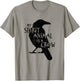 Black Crow Silhouette My Spirit Animal Is A Crow Gothic Bird T-Shirt - T-Shirt | Sand