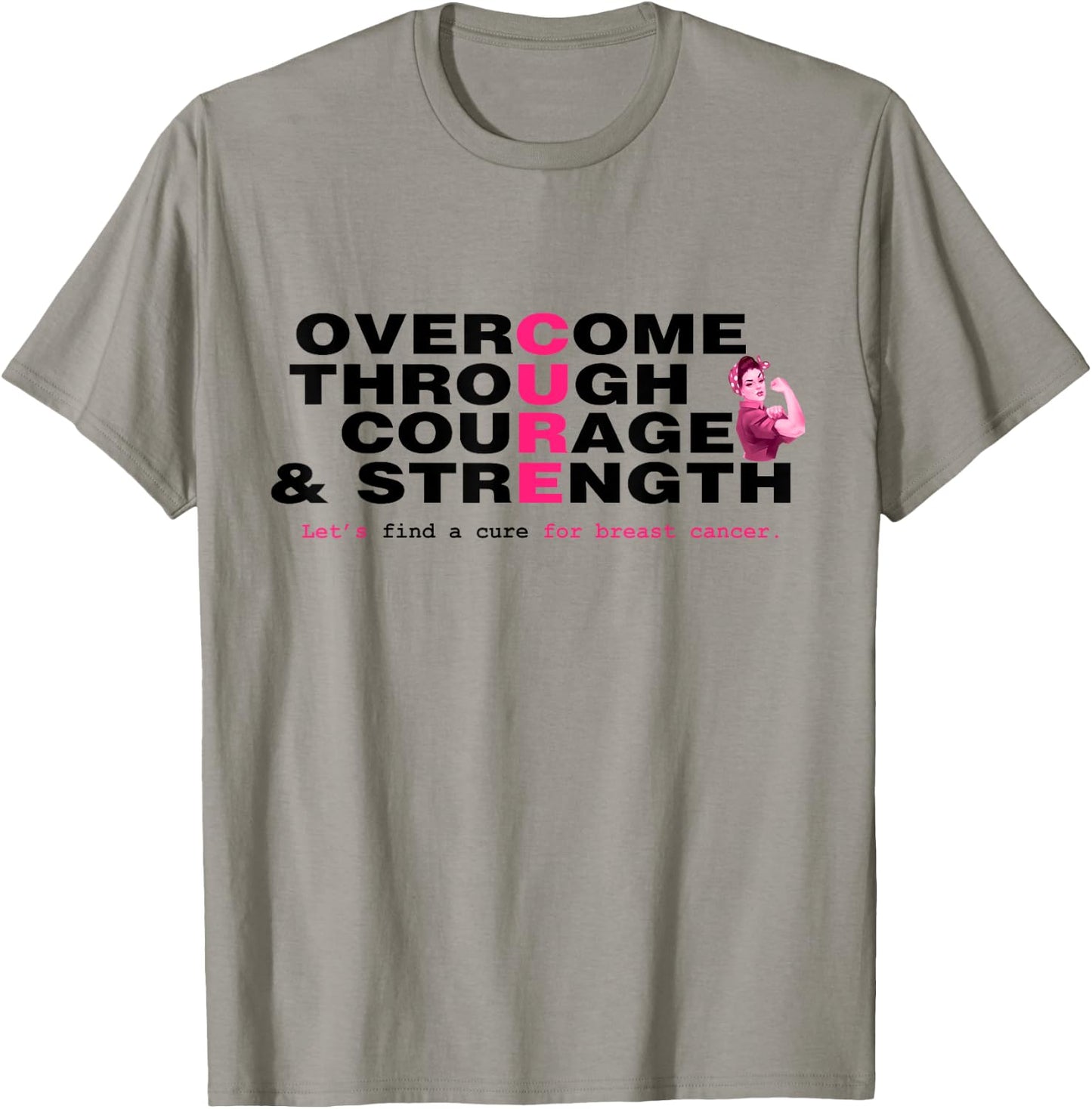 Pinktober Breast Cancer Awareness Cure inspire ladies T-Shirt - T-Shirt | Sand