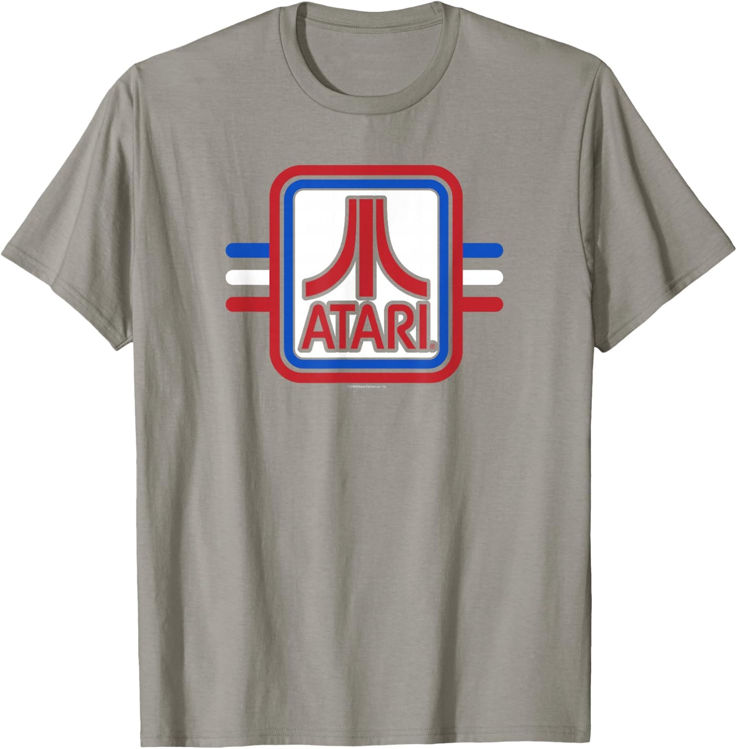 Atari Red White Blue American USA Flag Retro Video Game T-Shirt - T-Shirt | Sand