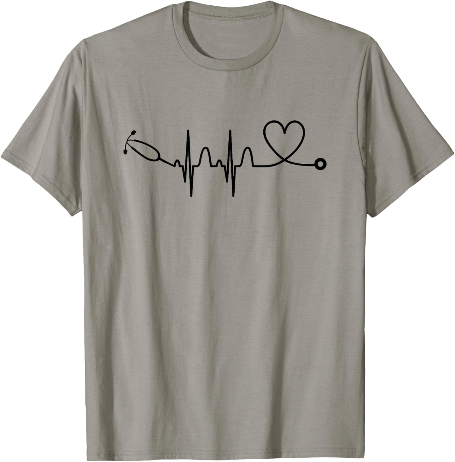Stethoscope Heartbeat - Stethoscope Gift Doctor & Nurse T-Shirt - T-Shirt | Sand