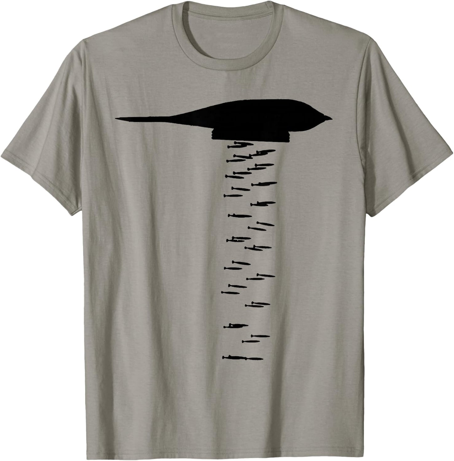 B-2 Stealth Jet Fighter High Altitude Bomber Plane T-Shirt - T-Shirt | Sand