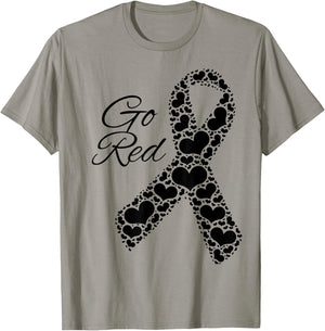 Heart Health Month February Heart Health American T-Shirt - T-Shirt | Sand