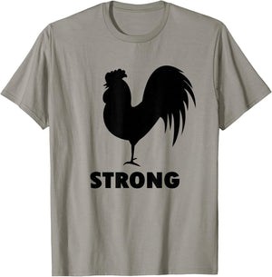 Cock Strong Gym for Weightlifters and bodybuilders T-Shirt - T-Shirt | Sand