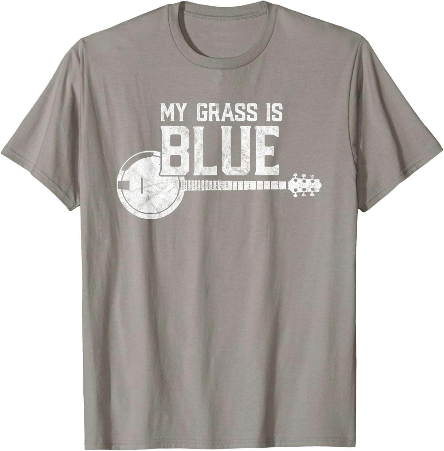 My Grass is Blue - Bluegrass Banjo Player / Fan T-Shirt - T-Shirt | Sand