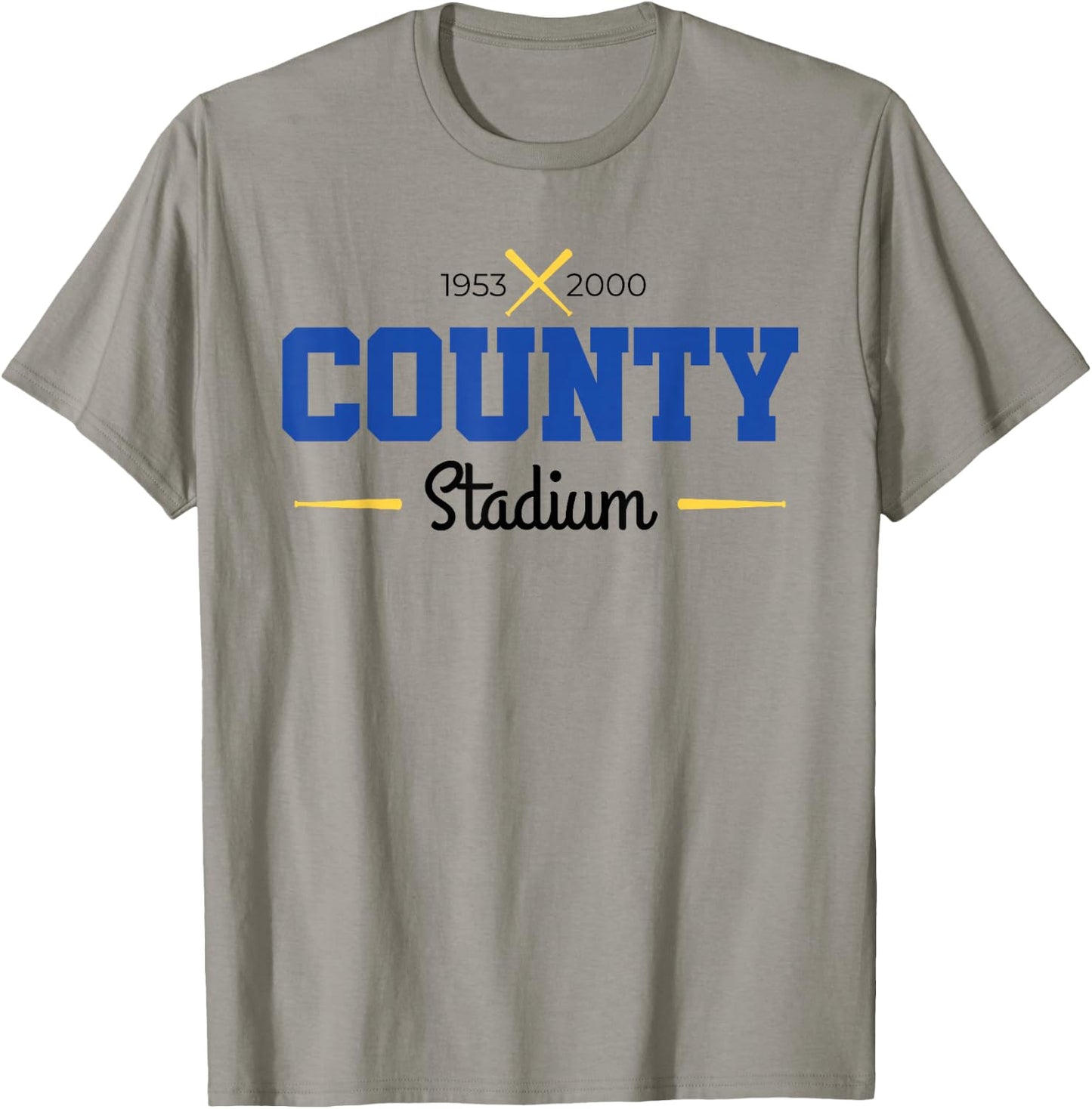 County Stadium Milwaukee Baseball T-Shirt - T-Shirt | Sand