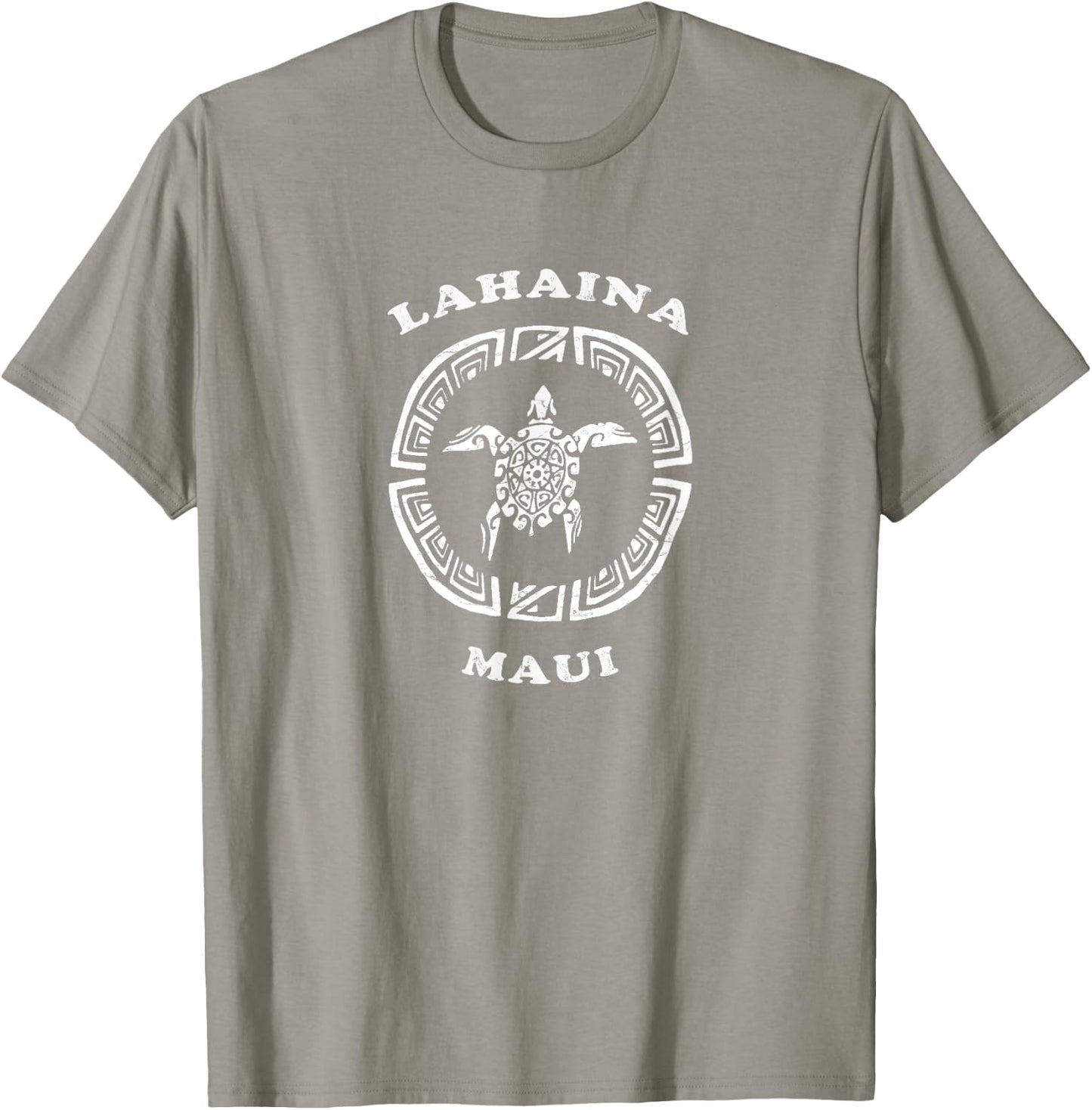 Lahaina Maui Vintage Retro Tribal Turtle Vacation T-Shirt - T-Shirt | Sand