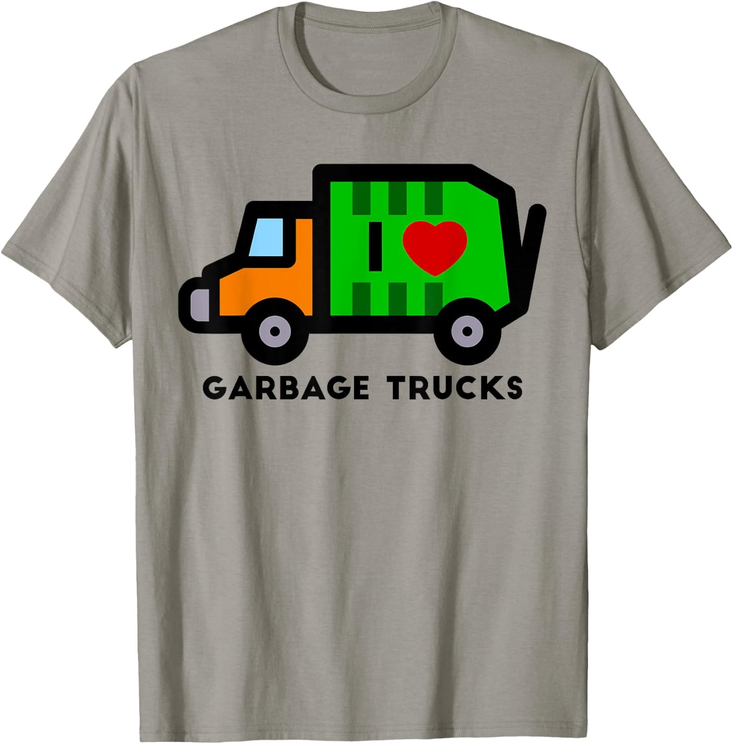 I Love Garbage Trucks Shirt | Cool Little Garbage Lover Gift T-Shirt - T-Shirt | Sand