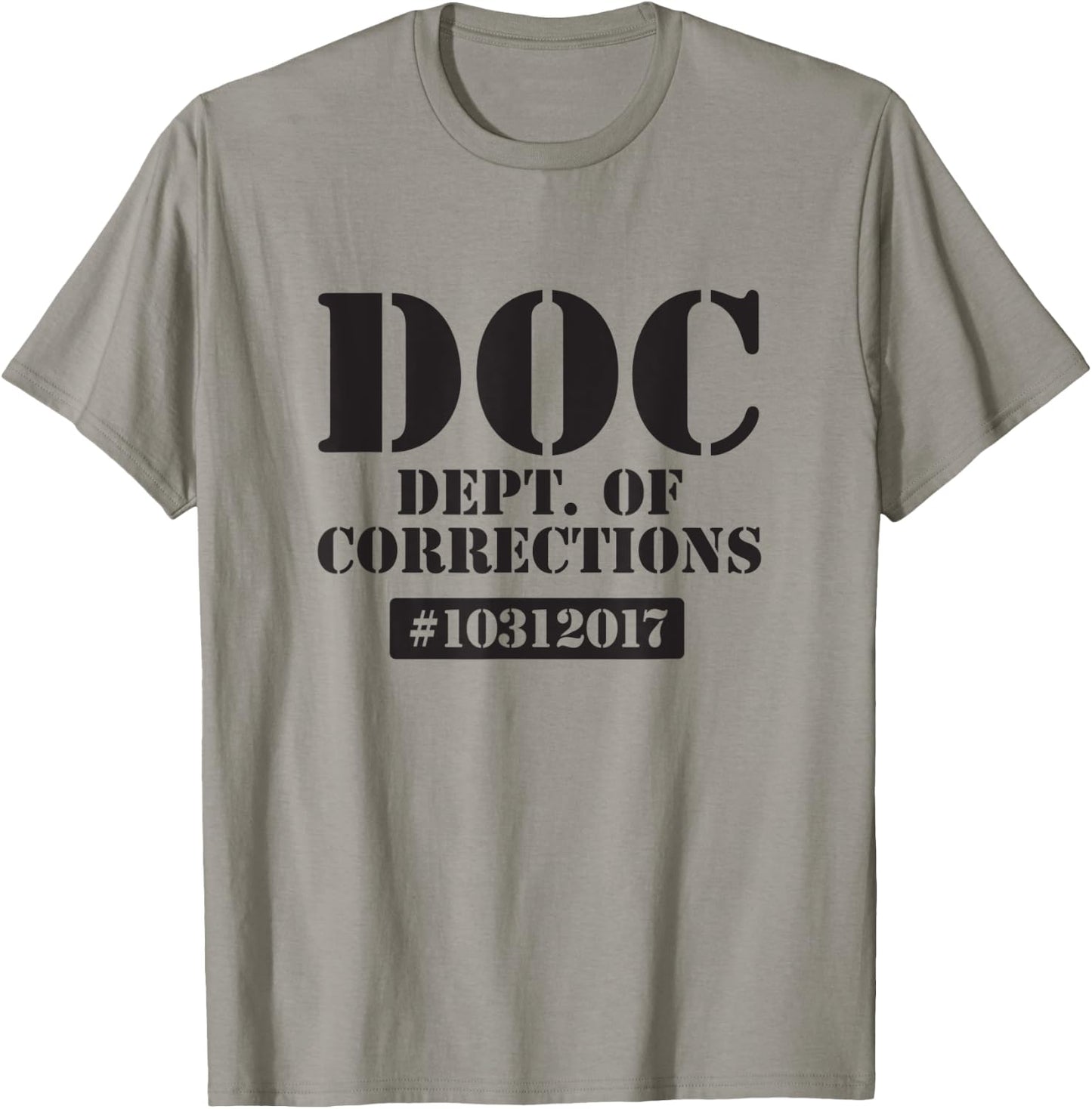 Dept of Corrections Halloween Jail Inmate Costume Graphic T-Shirt - T-Shirt | Sand