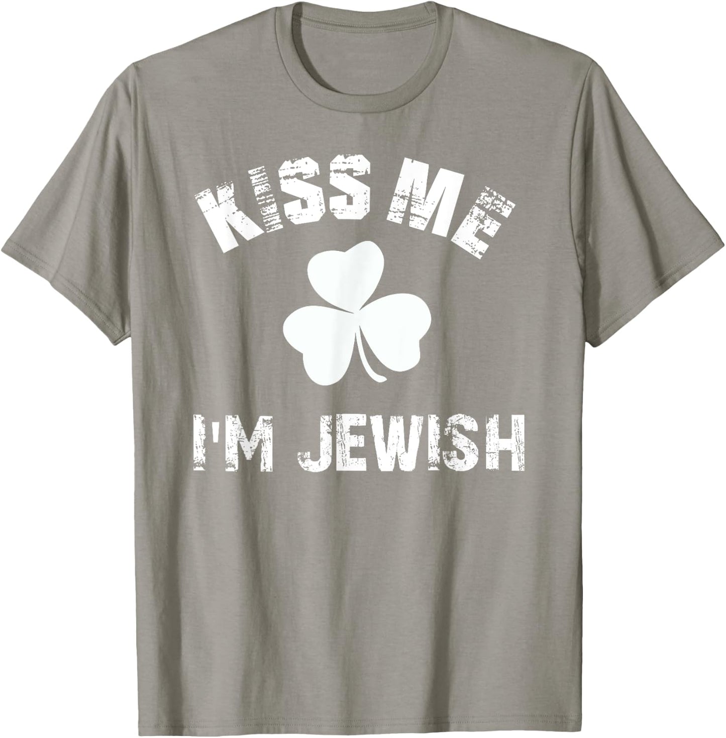 Kiss Me Im Jewish St Patricks Day Clover Drinking T Shirt T-Shirt - T-Shirt | Sand