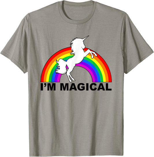I'm Magical Unicorn Rainbow T-Shirt - T-Shirt | Sand