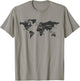 International Alcohol Map Drinking Around the World T-Shirt - T-Shirt | Sand
