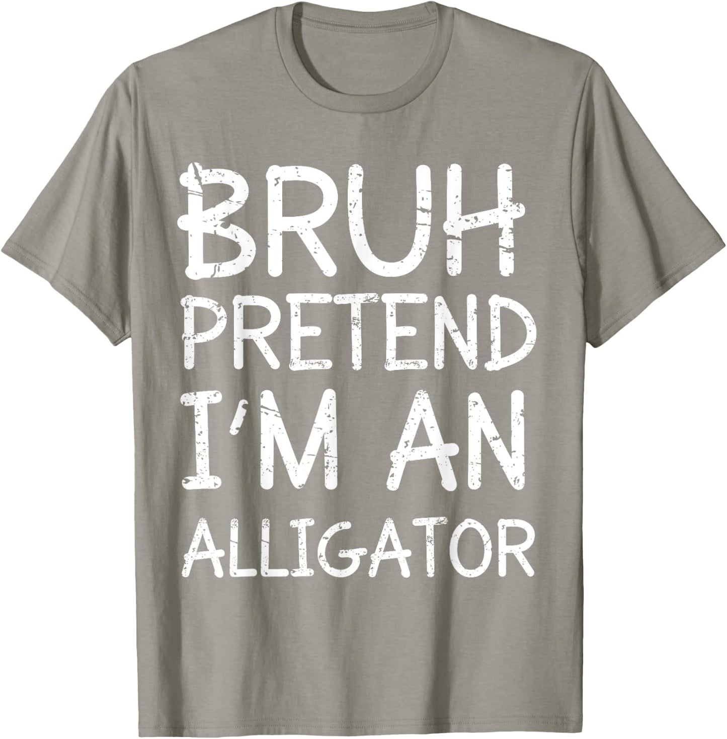 Bruh Pretend I'm An Alligator Lazy Halloween Costume Boys T-Shirt - T-Shirt | Sand