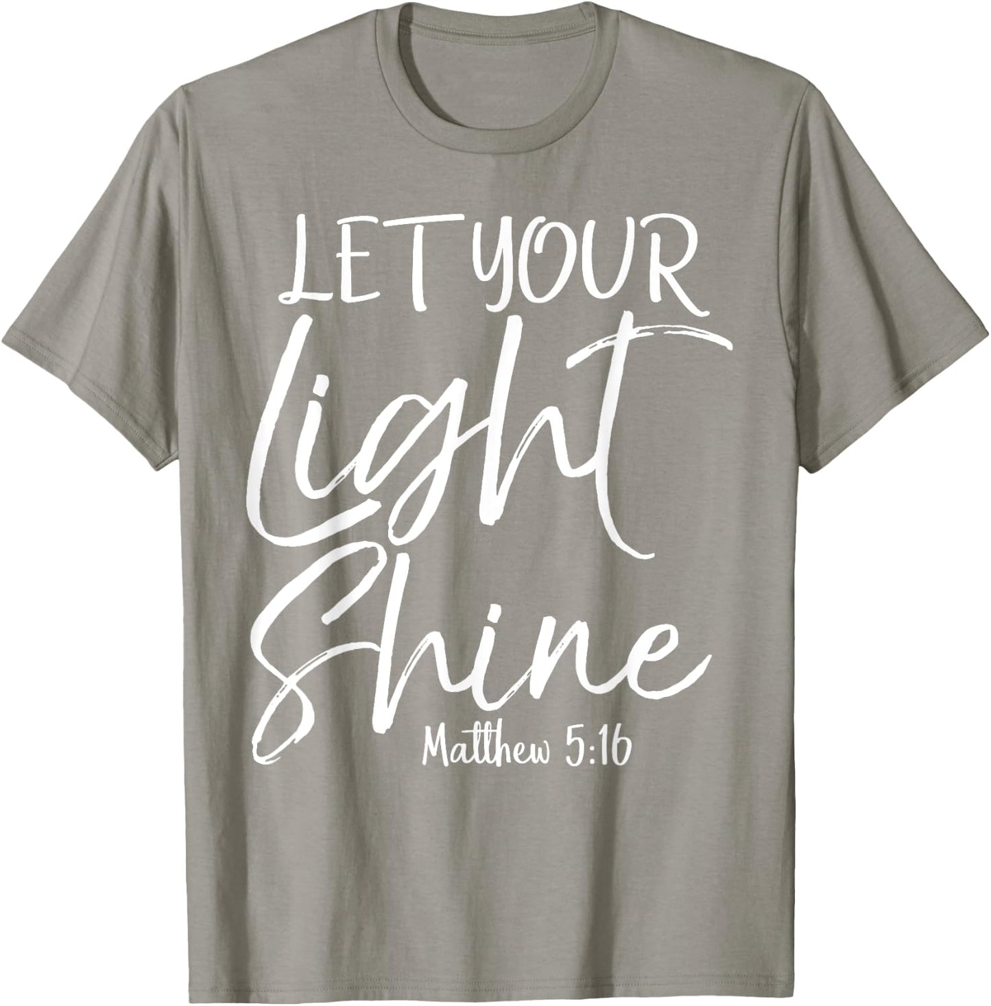 Let Your Light Shine Shirt Vintage Bold Cool Christian T-Shirt - T-Shirt | Sand