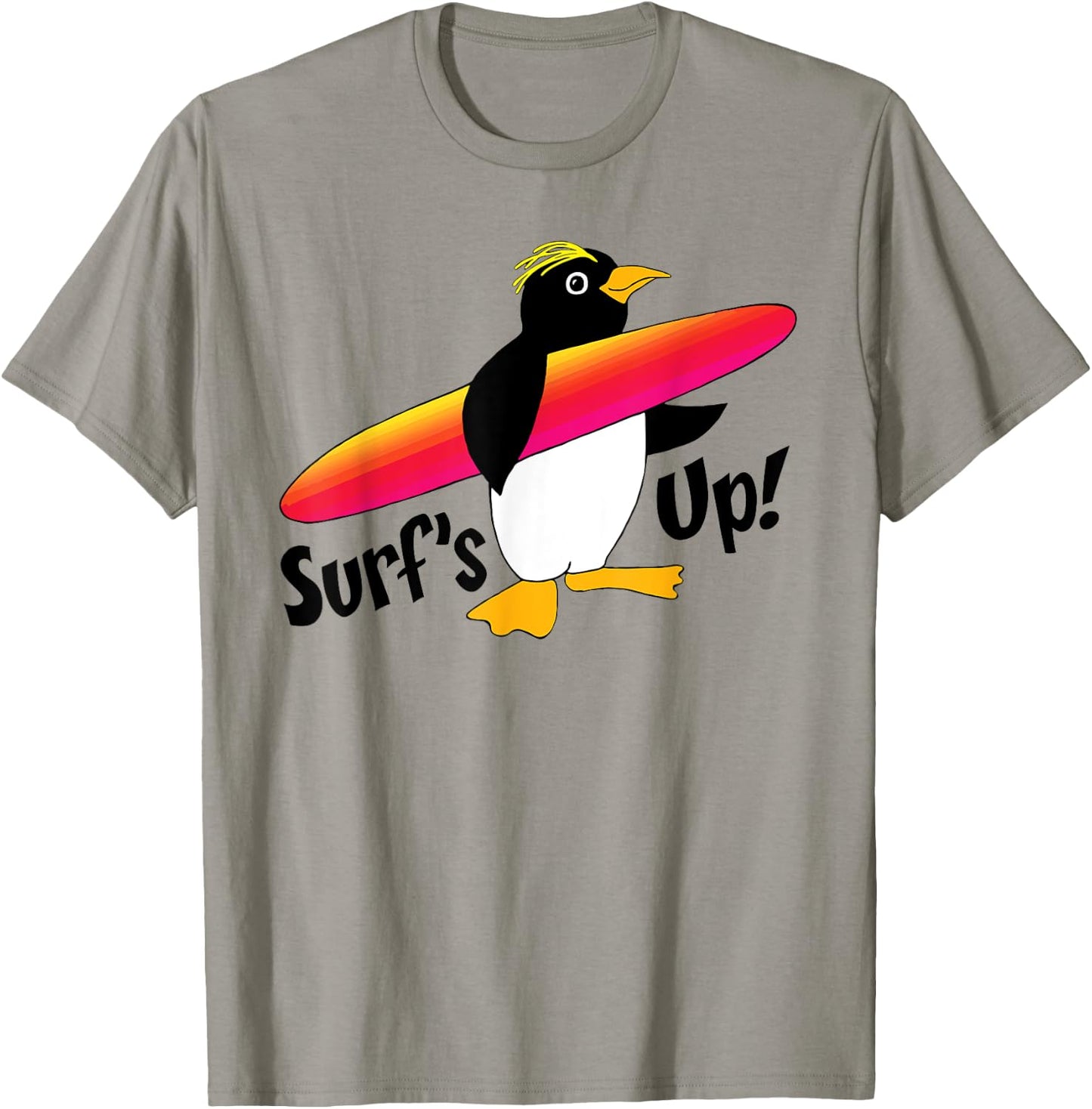 Cute Surfer Penguin T-Shirt - T-Shirt | Sand