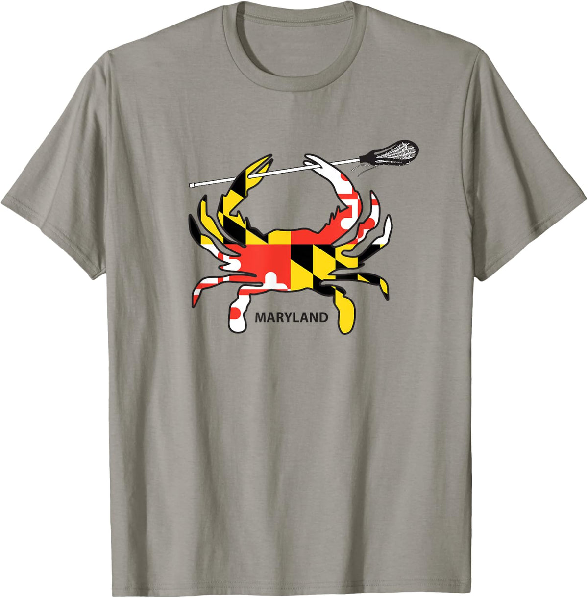 Maryland Crab Lacrosse Shirt, MD LAX, Maryland Lacrosse T-Shirt - T-Shirt | Sand