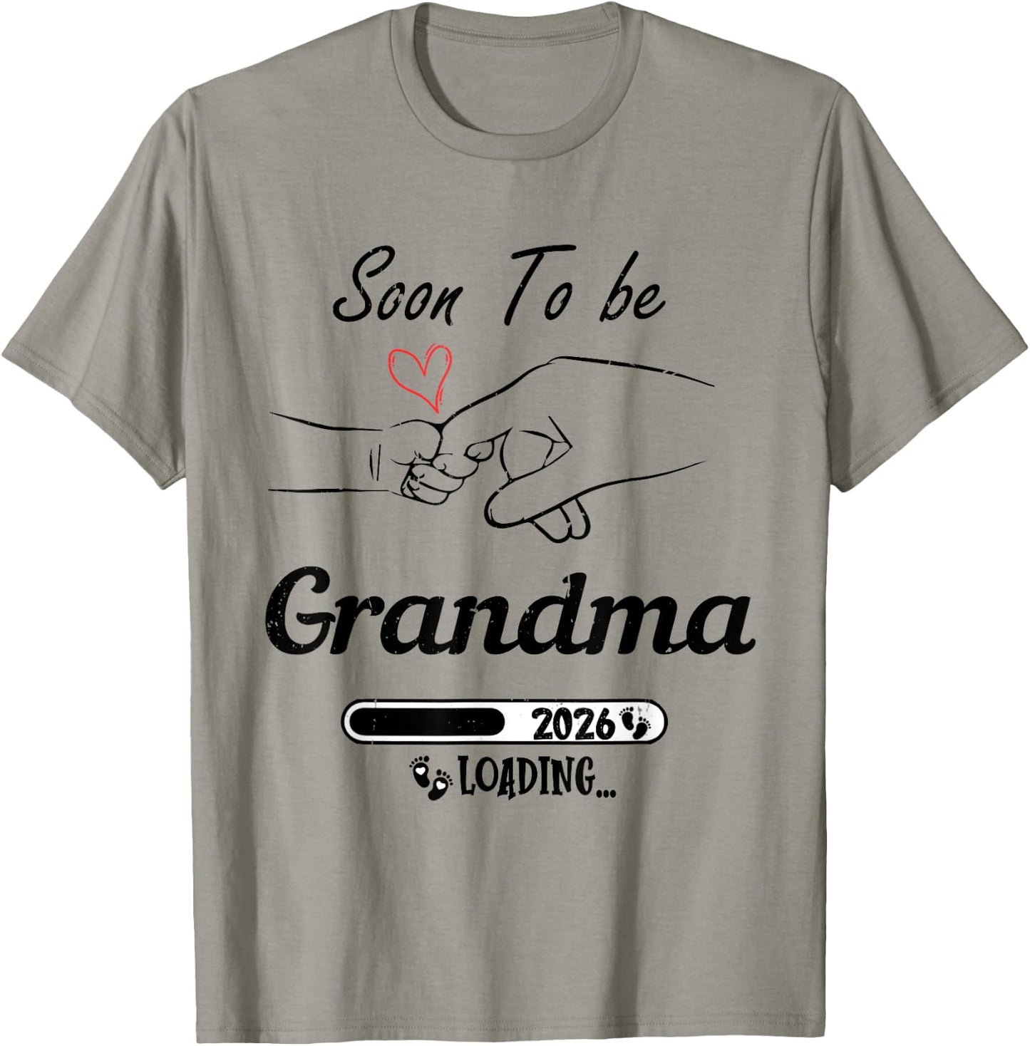 Soon To be Grandma 2026 Grandmother Loading Grandma Est 2026 T-Shirt - T-Shirt | Sand