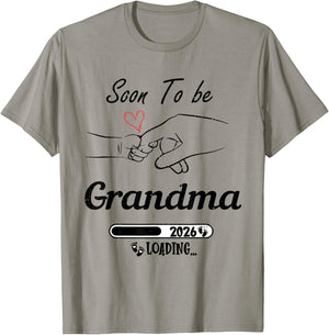 Soon To be Grandma 2026 Grandmother Loading Grandma Est 2026 T-Shirt - T-Shirt | Sand