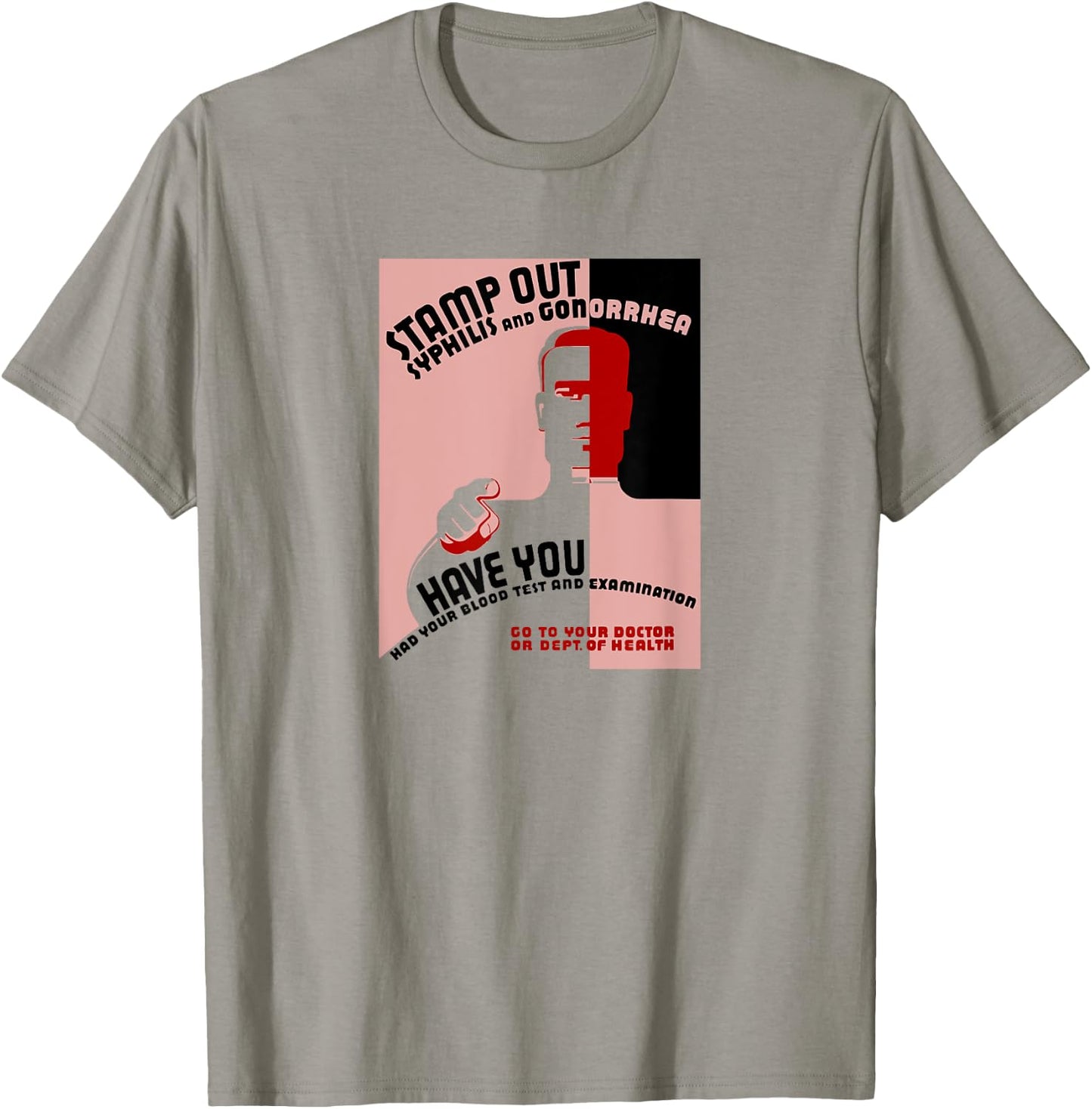 Stamp Out Syphilis And Gonorrhea - Vintage STD T-Shirt - T-Shirt | Sand