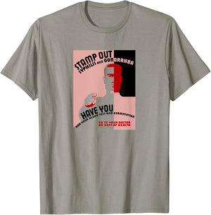 Stamp Out Syphilis And Gonorrhea - Vintage STD T-Shirt - T-Shirt | Sand