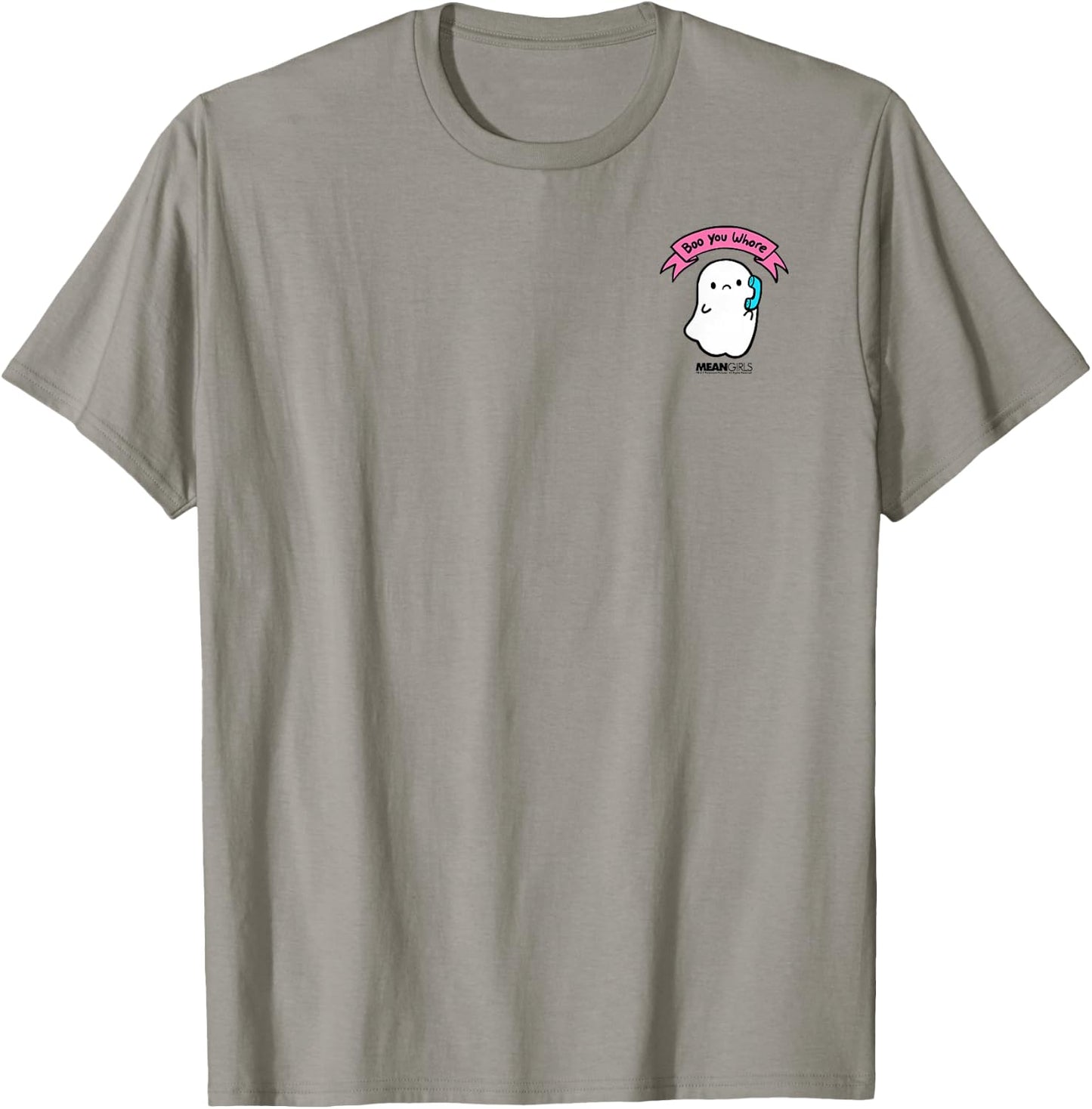 Mean Girls Boo you Whore Mini Ghost Phone Pocket T-Shirt - T-Shirt | Sand